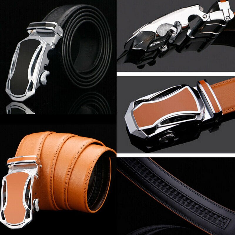 Men's Business Formal Belts Solid 3.5 X 115 CM Waist Belt Waistband Buckle Belt Faux Leather Waist Belt