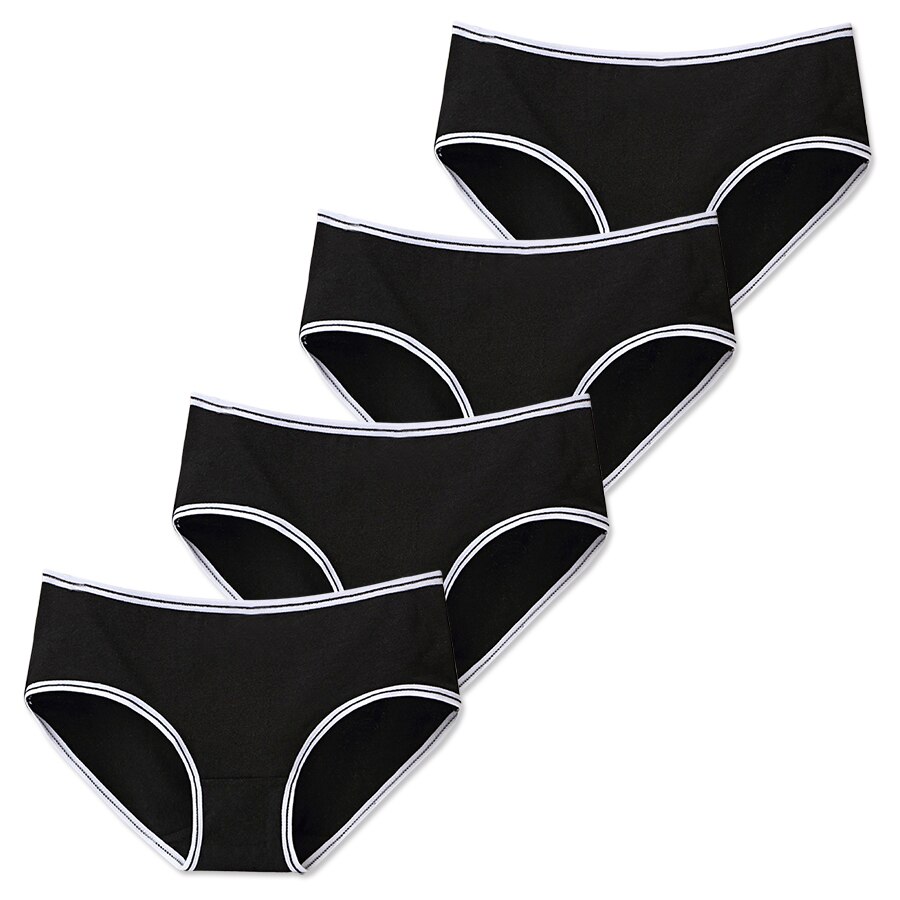 Lot de 4 culottes en coton pour adolescentes, sous-vêtements d'entraînement pour jeunes filles de 8 à 16 ans: hei4