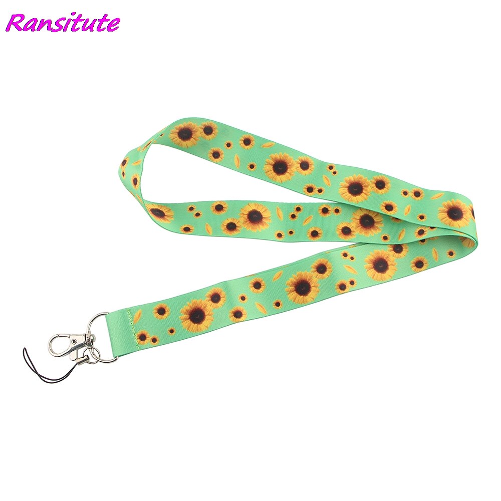Ransitute  r1488 grön solros dold funktionsnedsättningskort id -innehavare visitkort bil nyckelring nyckelring hållare smycken: 4