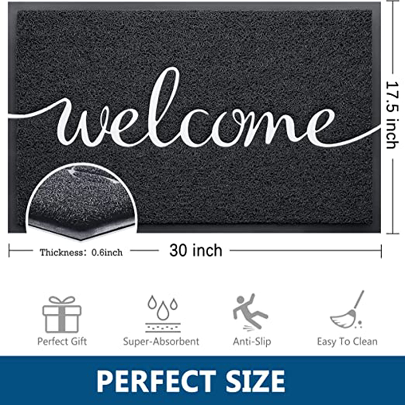 Hei utendørs velkomstmatte utendørs/innendørs inngang dørmatte teppe hjem inngang utendørs matte veranda list 30 " x17.5 ", hjemmetepper