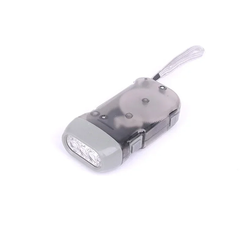 3 LED main pression Dynamo manivelle puissance liquidation lampe de poche torche lumière main presse manivelle Camping lampe lumière: Rouge