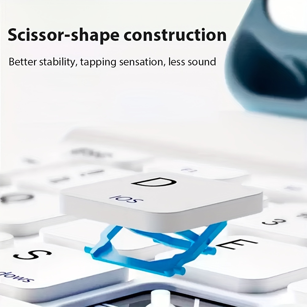 Ultra-thin Wireless Keyboard,10-inch Bluetooth-compatible Keyboard, Type-C Charging, for Tablet, PC, iOS, Android, Windows