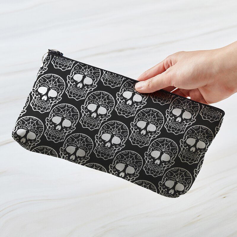 Skull Print Vrouwen Outdoor Opbergtas Toiletartikelen Organiseren Cosmetische Tas Draagbare Rits Vrouwelijke Reizen Make Up Gevallen: Style1