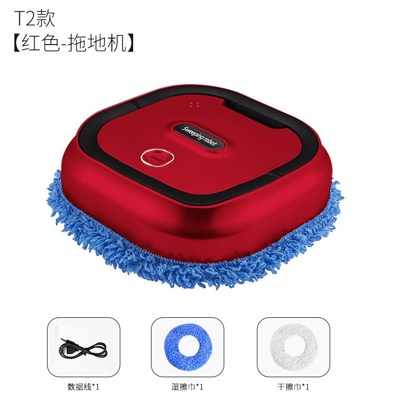 Robot de balayage automatique à sec et humide pour la maison, 1500mAh, serpillière électrique, lavage de sol, serpillière rotative autonettoyante