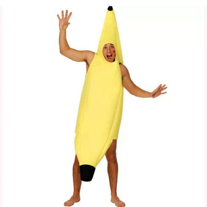 Banane vêtements dessin animé poupée Costume vêtements banane vêtements fête drôle vêtements Fruit adulte banane Costume