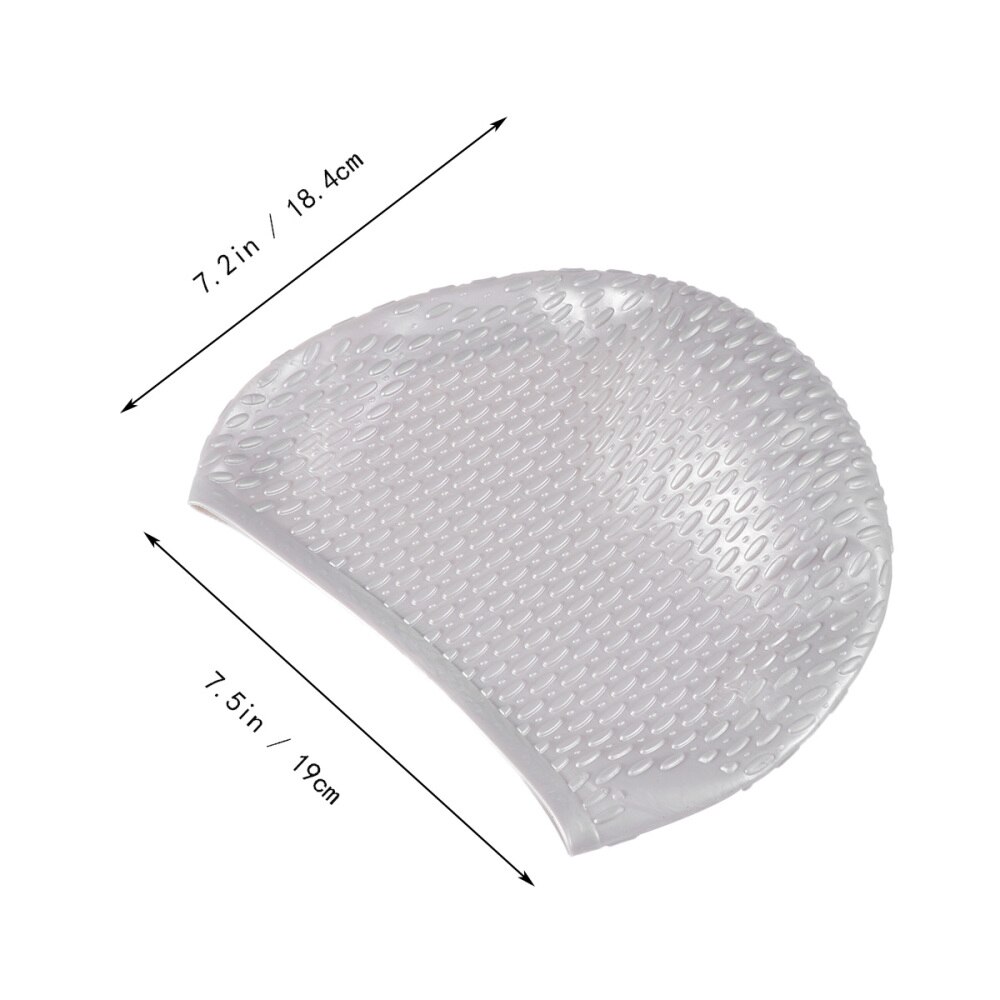 Swimming Cap Hat Water Pattern Waterproof Silicone Nontoxic Swimming Cap Hat Men Girls Boys Sporty Bathing Cap(Black)