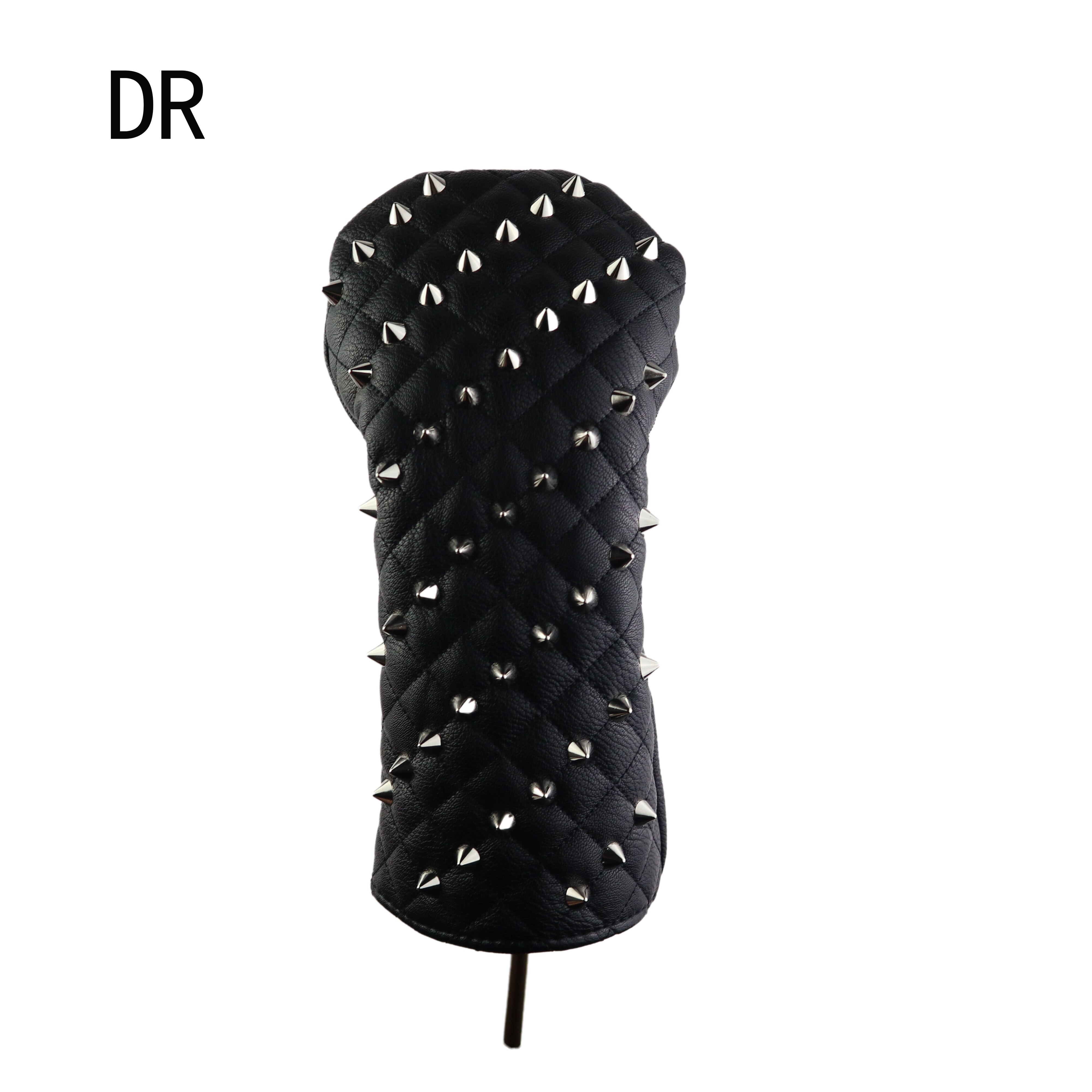 NRC Golf Head Cover for Driver Fairways #3 #5 Hybrids PU Leather Golf HeadCover: Black silver DR
