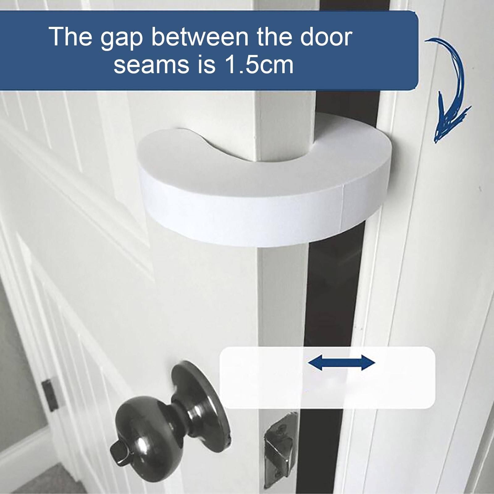 Baby Safety Locks Children Protection C Shape Security Cabinet Locks Door Clip Kids Finger Safe Soft Foam Door Stopper #50g