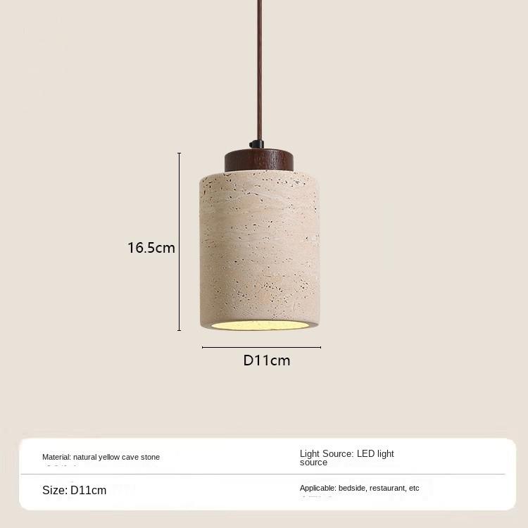 Japanse Stijl Kroonluchter Steen Hanglamp Travertijn Ophanging Plafond Led Hanglamp Kithcen Island Living