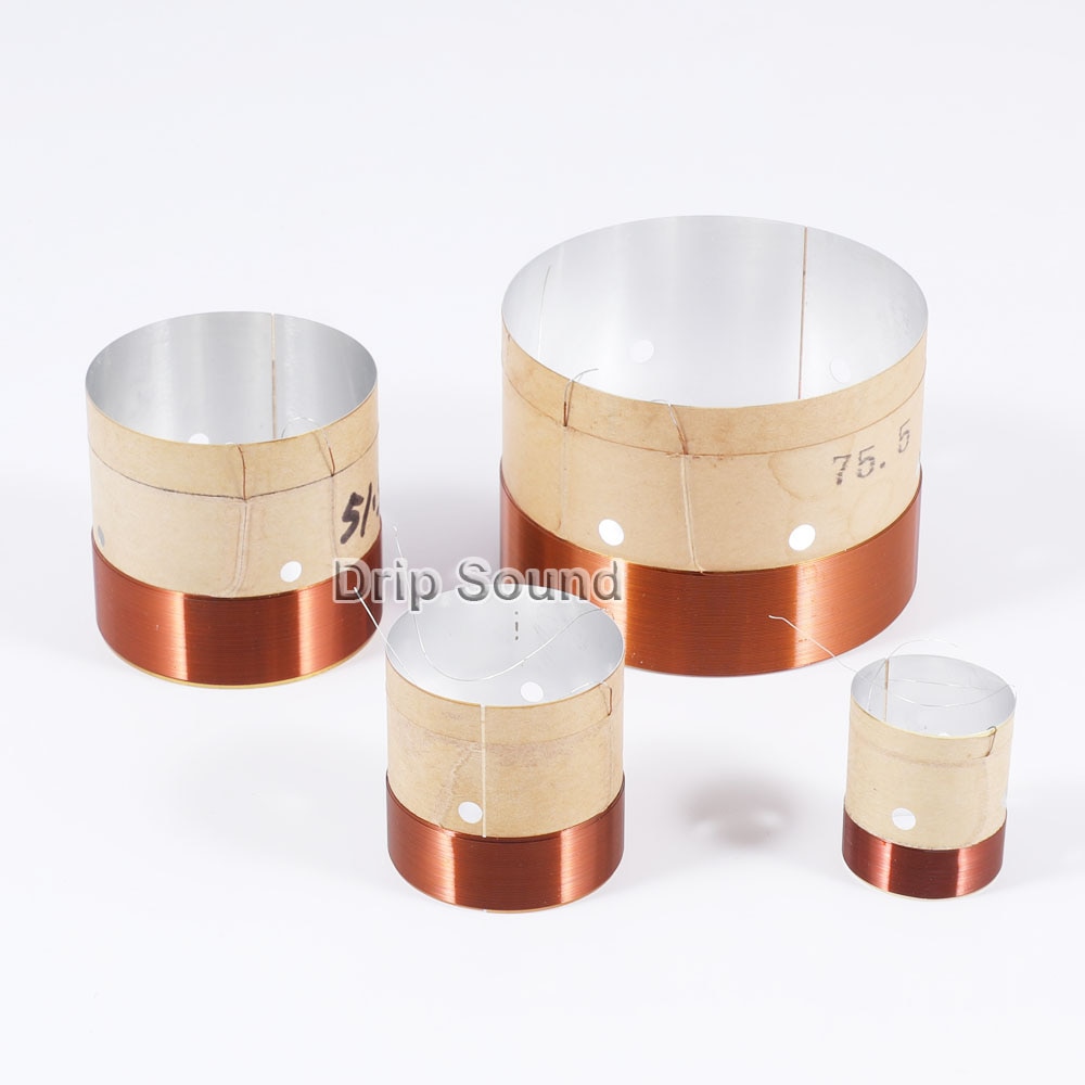 2 stücke 25,5/35,5/38,5/49,5/51,5/65,5/75,5mm Ader Bass Stimme Spule ASV Weiß Aluminium Tieftöner Klang Stock Lautsprecher Reparatur Teile