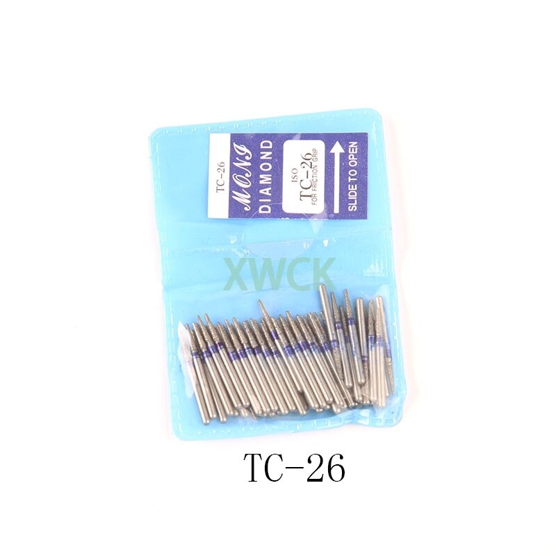 50pcs/bag Dental Teeth Polishing Burs Dental Diamond Polishers for Polishing Smoothing Teeth Polishers: Tc-26