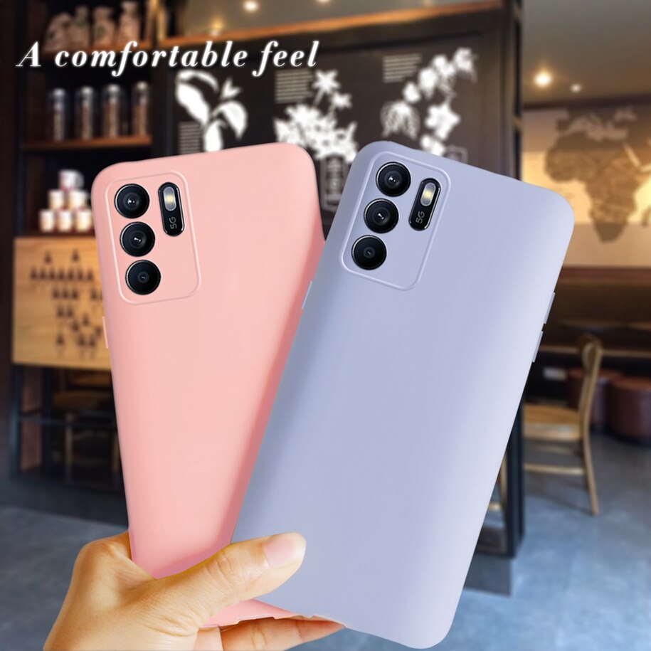 Flüssigkeit Silikon Telefon fallen Für OPPO Reno6 Z 5G Abdeckung schlicht Dünne Zurück Abdeckung Für OPPO Reno 6Z 5G CPH2237 Coque Reno6Z Capa