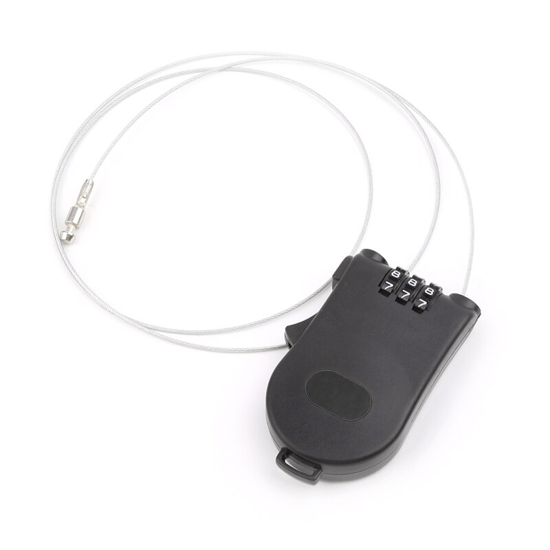 Retractable Wire Rope Password Lock Combination Coded Locker Outdoor Keyed Padlock