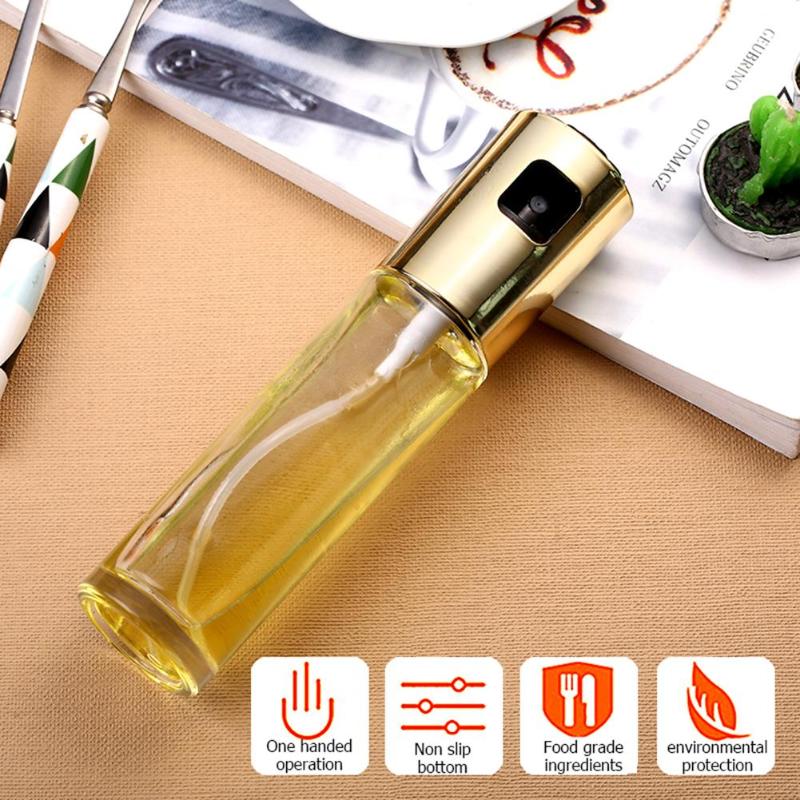 100ml olijfolie-azijnverstuivers van roestvrij staal, draagbare oliedispenser voor het koken van salades, keukengereedschap
