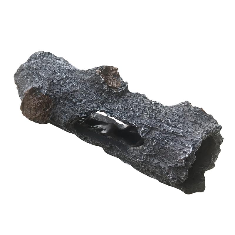 1 Pc Hidden Hollow Tree Simulation Resin Portable Trunk Tree with Holes Hollow Tree Hideouts Decors for Pond Aquarium Fish Tank