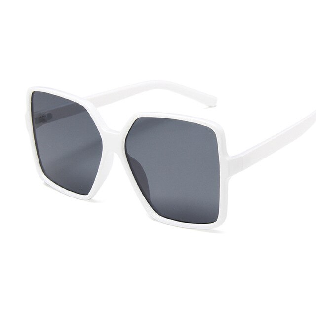 Sort firkantede overdimensionerede solbriller kvinder stor ramme farverige solbriller kvindelige spejl oculos unisex gradient hip hop nuancer: 7