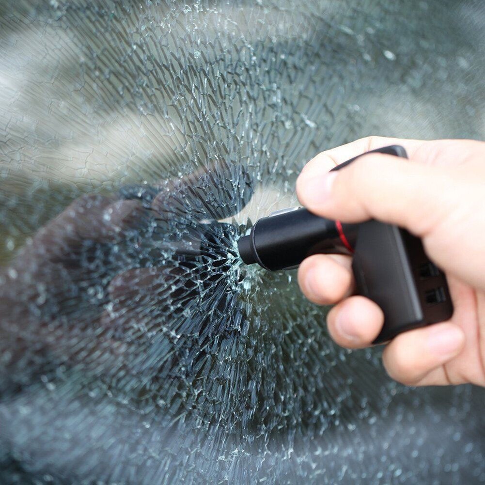 Herramienta de Escape 3 en 1 para coche, cuchilo de cinturón de seguridad, interruptor de ventana con resorte, Cargador USB, herramienta de emergencia para coche de Escape que ahorra vida