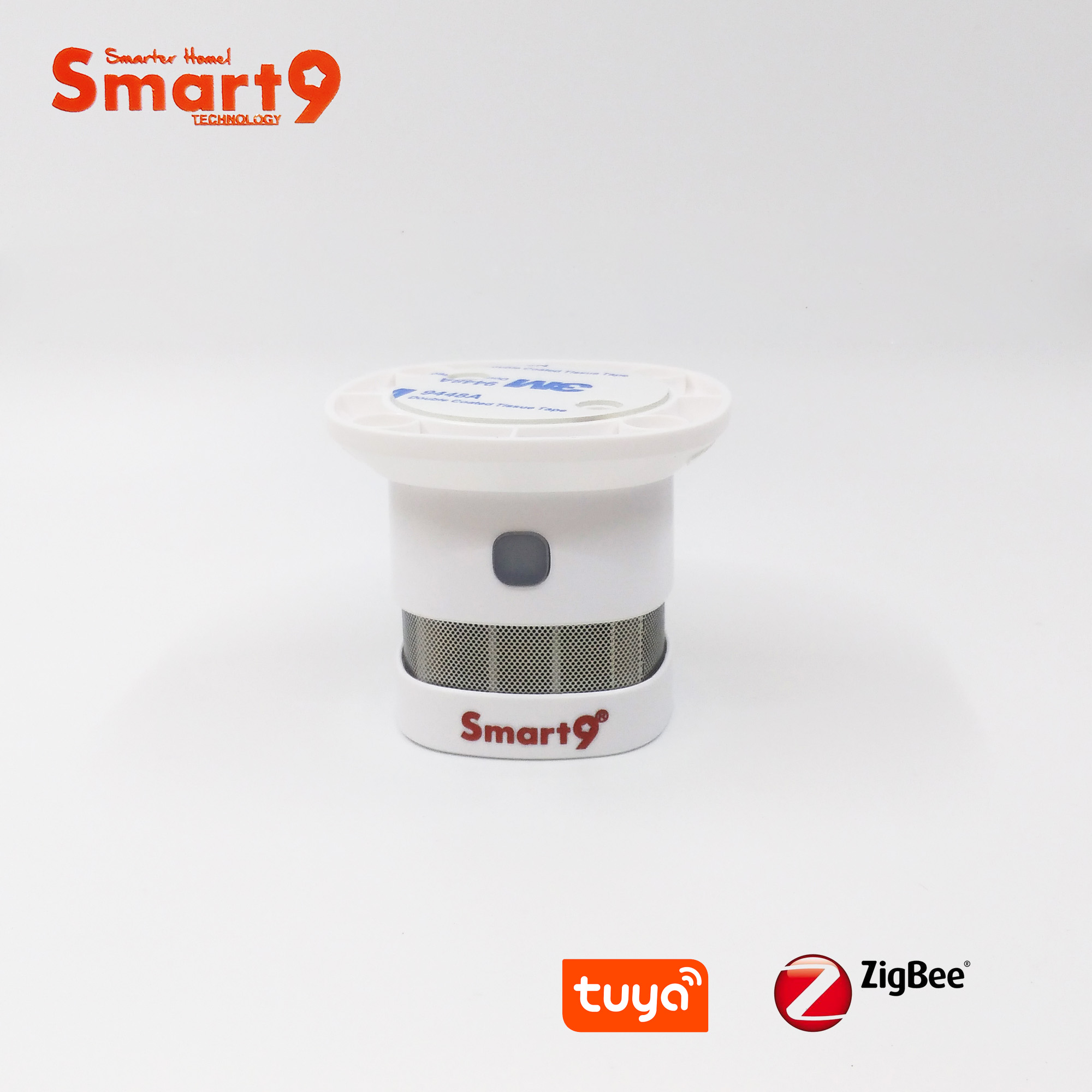 Clever9 ZigBee Rauchmelder Arbeiten mit TuYa ZigBee Hub, Feuer Alarm Sensor mit Batterie Angetrieben, Alarm zu Clever Leben App