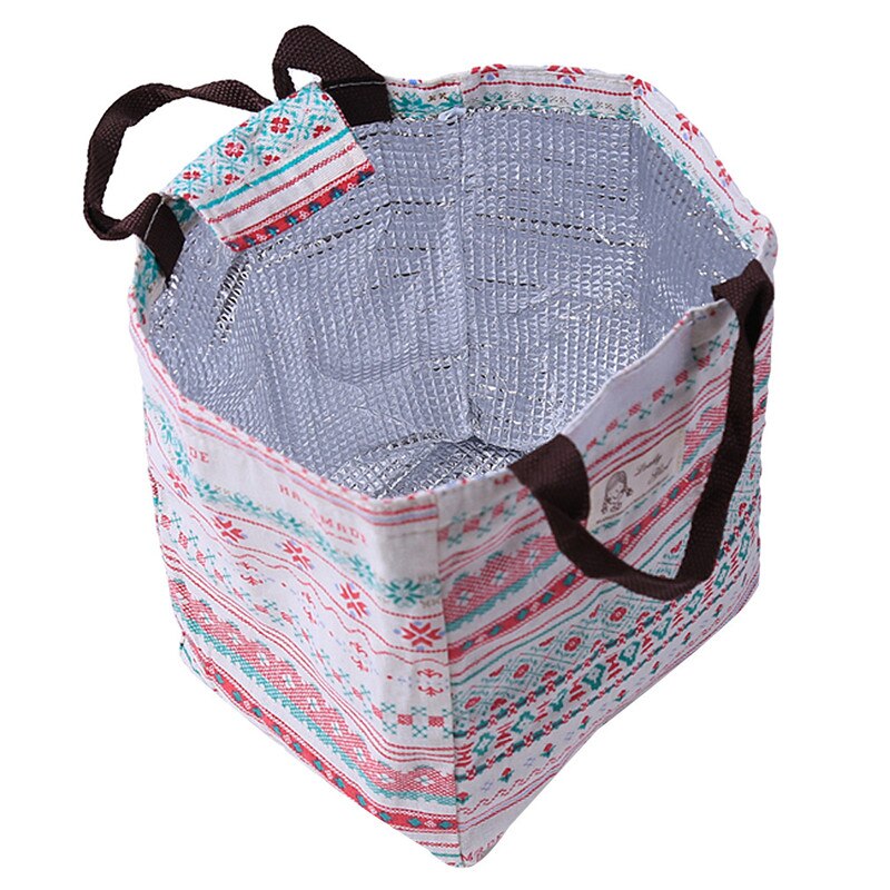 Animal Lunch Bags Women Portable Functional Canvas floral Insulated Thermal Food Picnic Kids Cooler Lunch Box Bag Tote