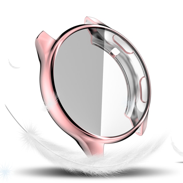 Tpu Zachte Beschermhoes Voor Oneplus Horloge Case Full Screen Protector Shell Bumper Plated Gevallen Voor Een Plus Smart Watch: Pink