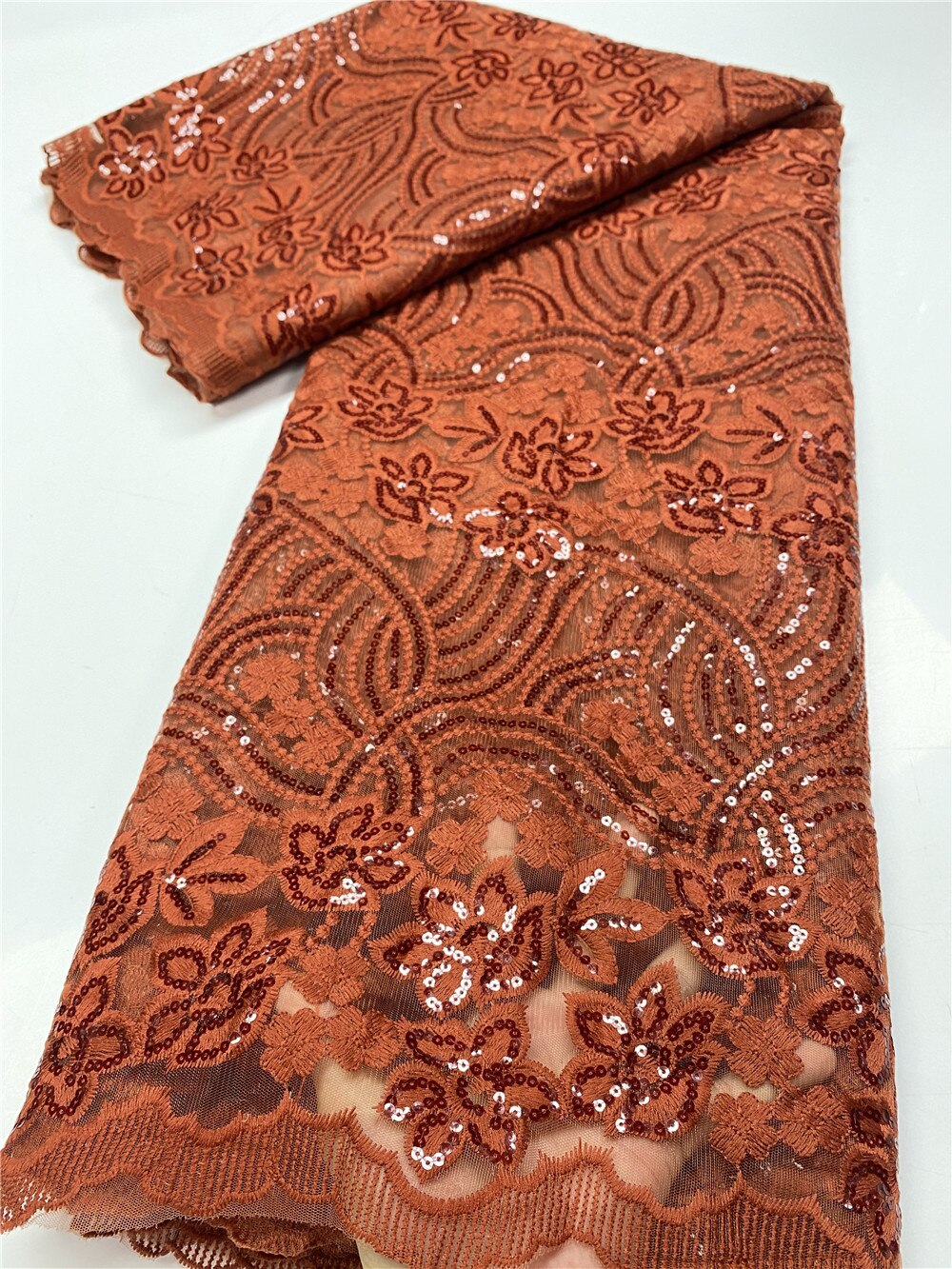 French Net Lace Fabric Lace Latest African Lace Fabric Embroidery Nigerian Mesh Tulle Lace Fabrics YA3563B-5: Picture 1