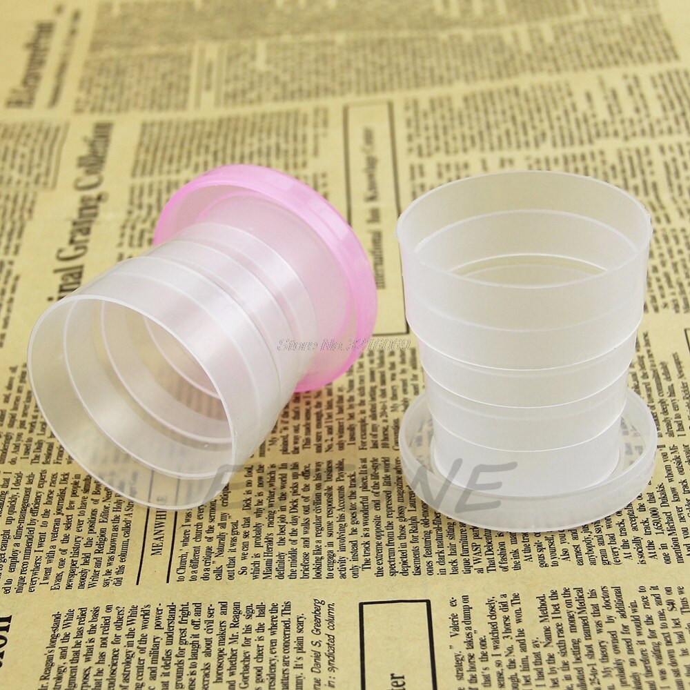 Portable Plastic Retractable Folding Cup Telescopic Collapsible Outdoor Travel Whosale&amp