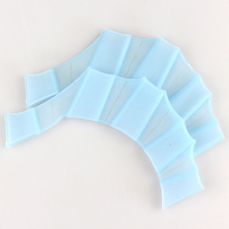 2 par svømming svømming mykt silikon utstyr padle finner fingre hånd palme svømmehud svømmeføtter treningshansker vannmotstand svømmehud