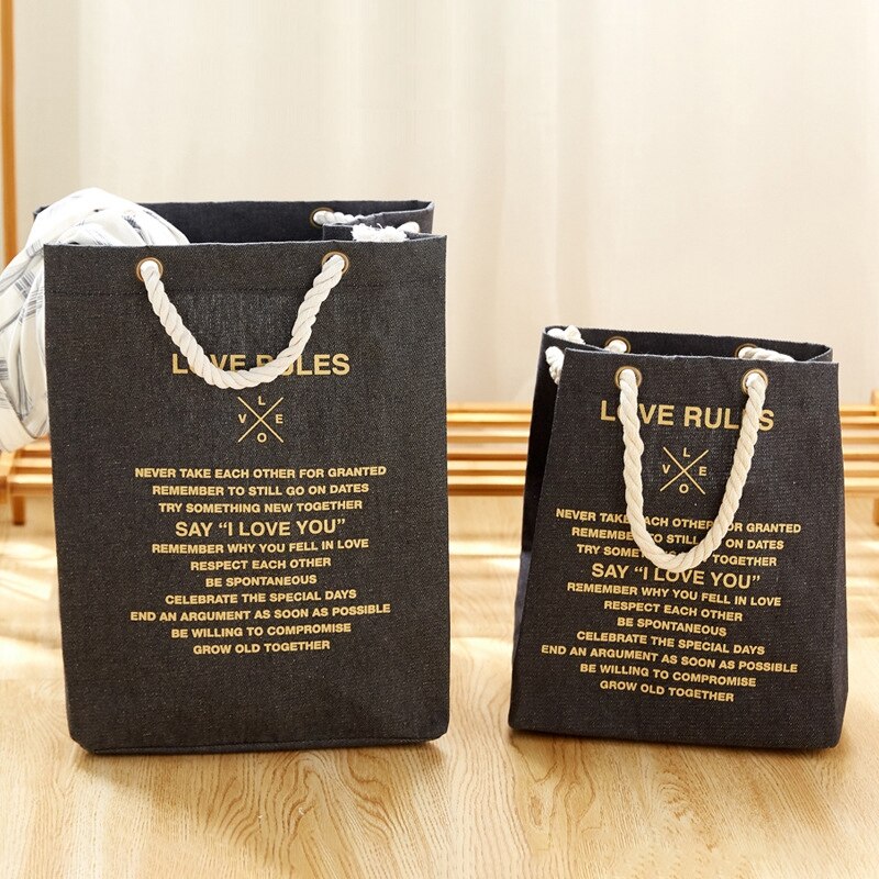 Dirty Clothes Storage Basket Bathroom Laundry Hamper Foldable Toy Storage Bag Cotton Linen Laundry Basket Clothes Organizer