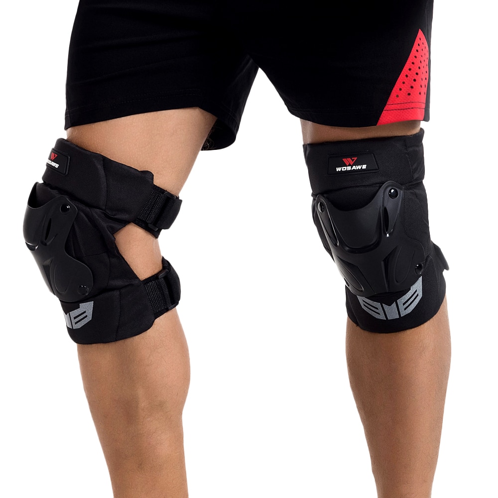 Wosawe motorcykel knæbeskytter motocross knæbøjle støtte skinnebenbeskyttelse knæpude benvarmer skøjteløb skateboard knæpude