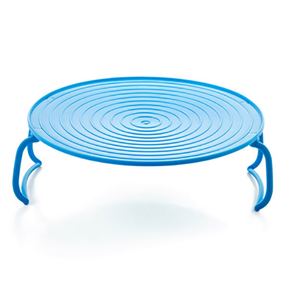 Multi Functional Microwave Oven Tray For Double Layer Steam Cooking Rack Bowls Holder Organizer Tool Kitchen Accessories: Blue