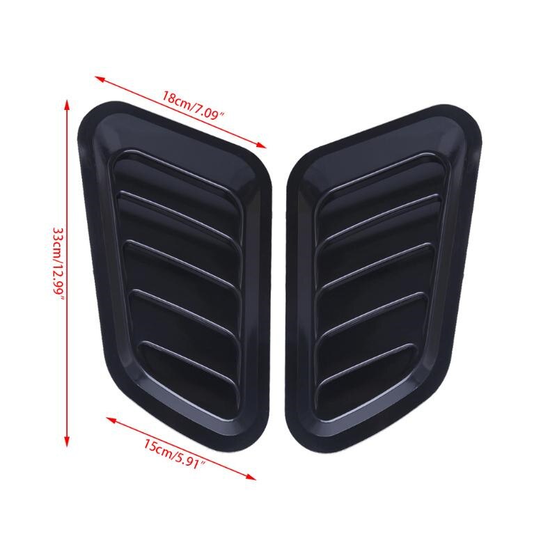 Car Air Flow Vent Intake Hood Scoop Stickers Auto Bonnet Cover Fender Sticker Black/ Carbon Fiber