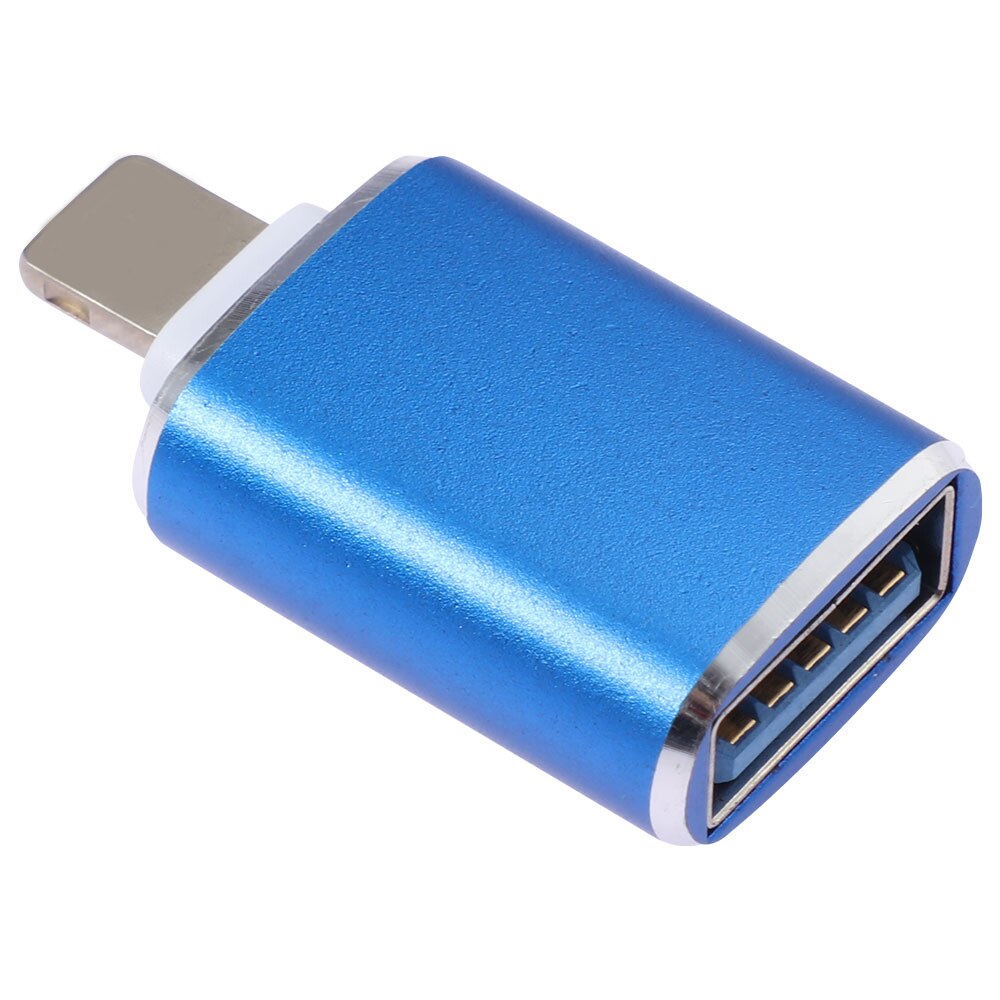 Otg Adapter Voor Iphone 13 Mini 12 11 Pro Xs Max X Converters Opladen Gegevens Voor Ipad Ios 15 14 13 Naar Usb 3.0 Suport U Disk Telefoon: Blauw