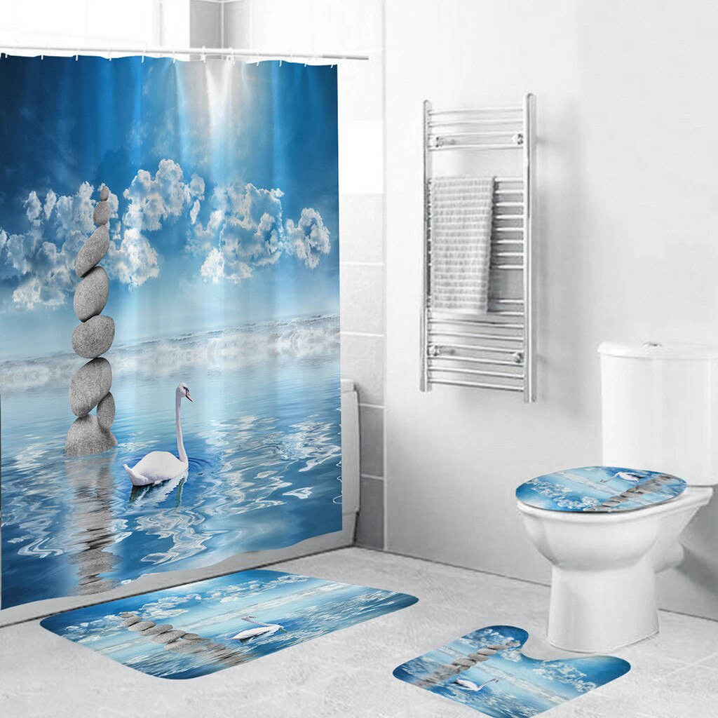 4Pcs/Set Couple dolphin pattern Toilet Cover Mat S... – Grandado, image size:1024x1024