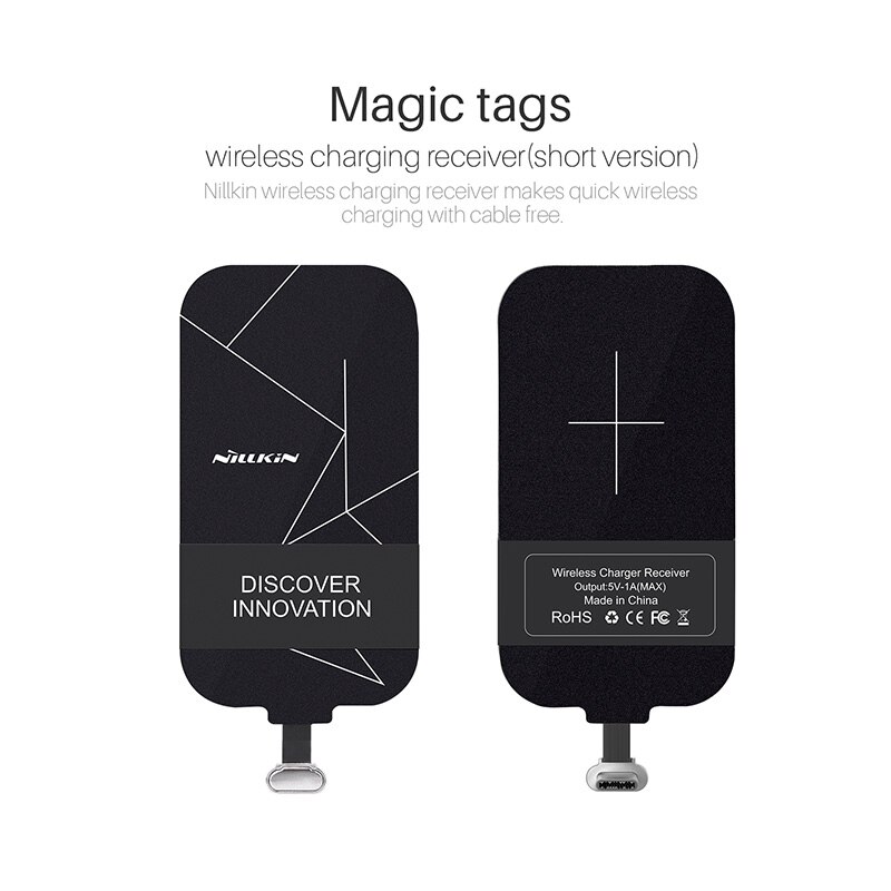Nillkin Qi Wireless Charging Receiver for Samsung Galaxy A12 A22 A32 A42 A52 A72 5G M30 M40 M21 M31 S M51 M62 USB Type-C Adapter