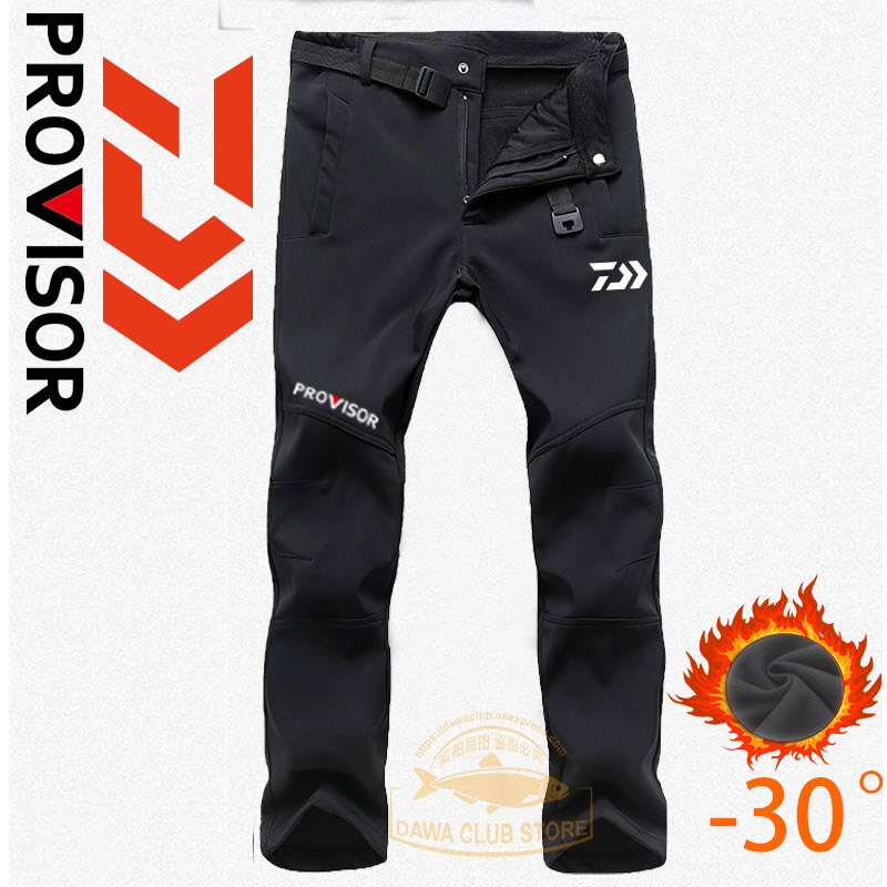 Daiwa Waterdichte Vissen Broek Winter Mannen Outdoor Ski Sport Warme Fleece Dawa Vissen Broek Ademend Thermische Broek: Photo Color1 / M