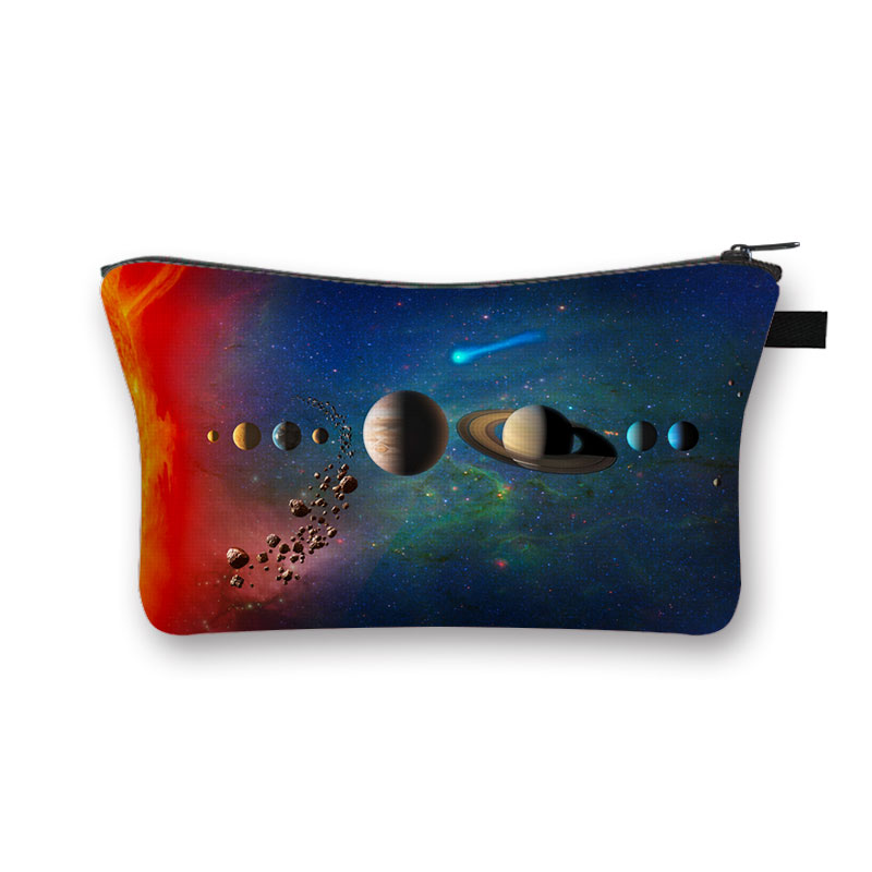 Galaxy Star Print kosmetyczki planeta kobiety makijaż torby damskie szminki przechowywanie kosmetyki torba dziewczyny kosmetyczka organizatorzy