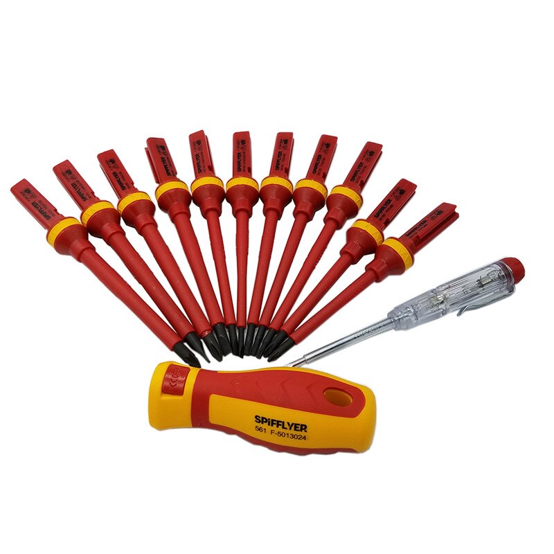 Multifunctionele 13Pcs Vde Geïsoleerde Set Chrome Vanadium Staal Elektrische Geïsoleerde Plastic Handvat Schroevendraaier Reparatie Installeren Tool