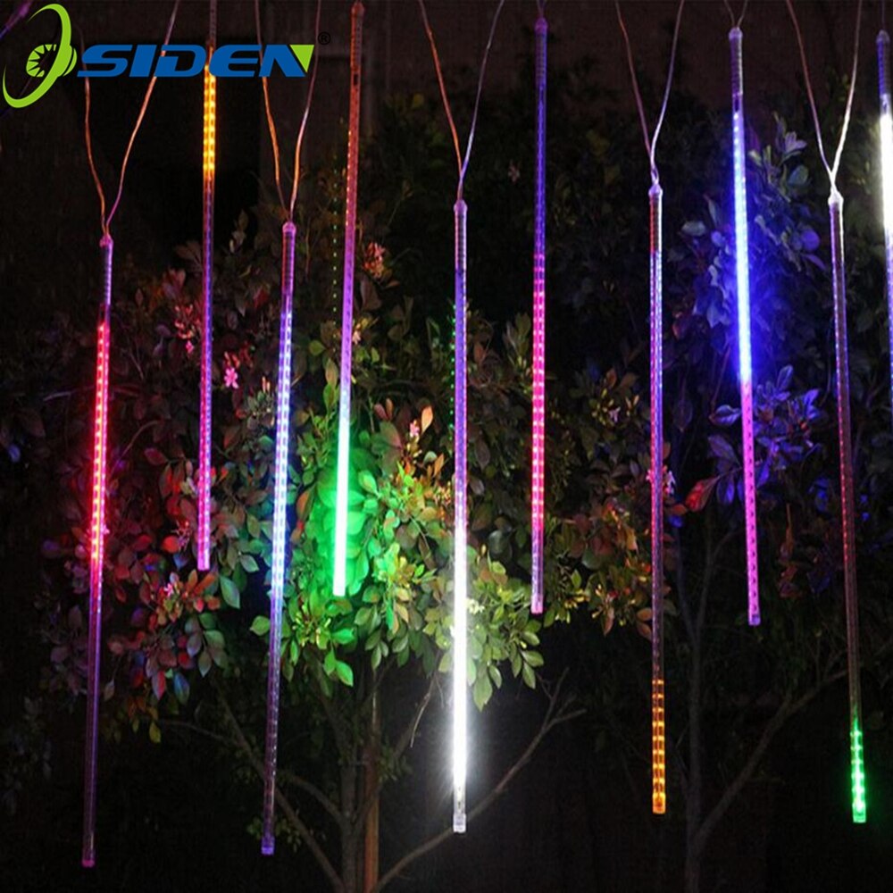 LED Meteor Shower Rain Lights HuiHeng 50cm 8 Tube Shower Meteor Rain Light Tube for Wedding Party Christmas Decoration Lights