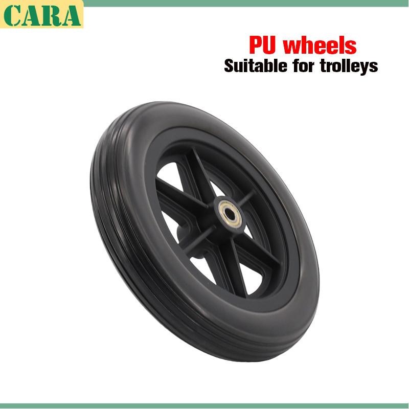 10 inch PU wheels suitable for replacing heavy-duty wheelchair wheels on scooters,: Brown