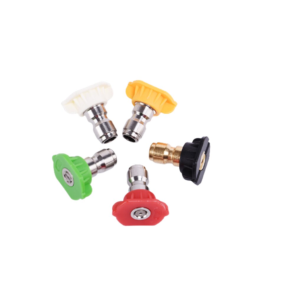 Car Pressure Washer Extension Wand Lance Kit 1/4&quot; Quick Connector for Karcher Interskol LAVOR Parkside Machine Nozzle Adapters: 5pcs nozzles