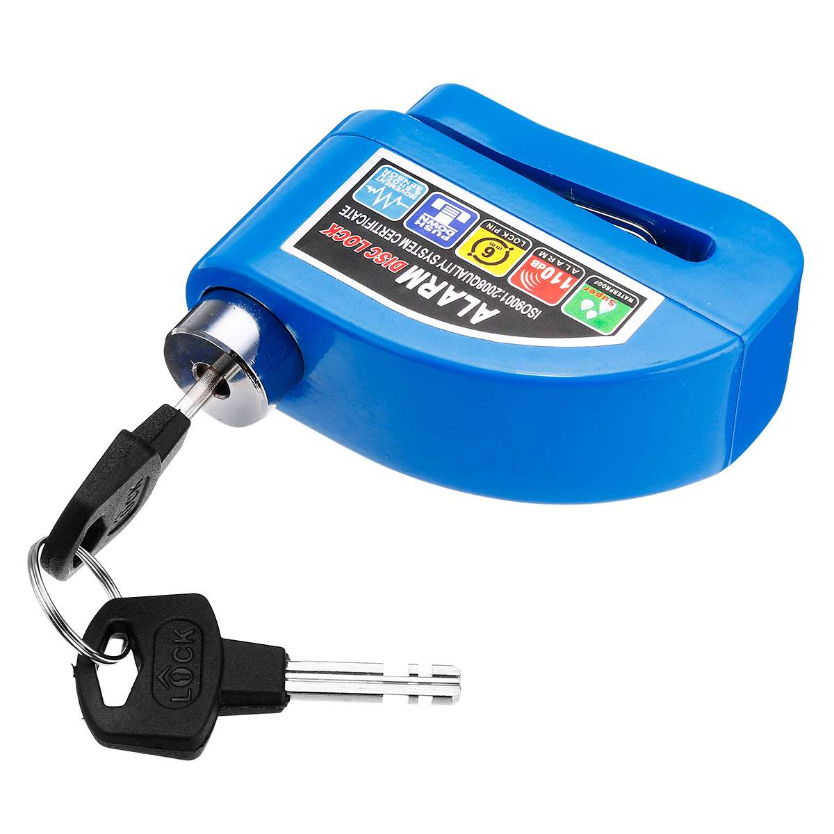 Câble de rappel pour moto et Scooter en métal, 2m/6 pieds, serrure de frein de vélo, sécurité, antivol, roue, disque, Kit d&#39;alarme: B