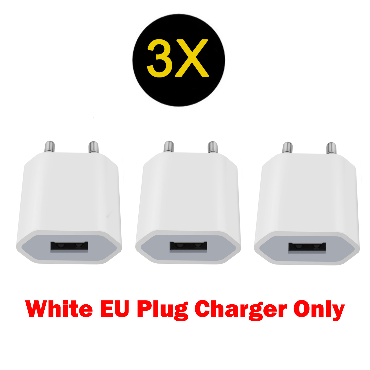 1 uds/3 uds/5 uds 5W enchufe de cargador USB 5V/1A enchufe de carga USB delgado fuente de alimentación para teléfono móvil MP3 luz nocturna: IL