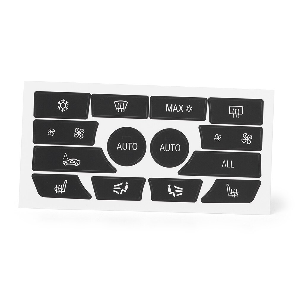 Car Climate Control Button Sticker Decal Replacement Set For BMW 5 Series