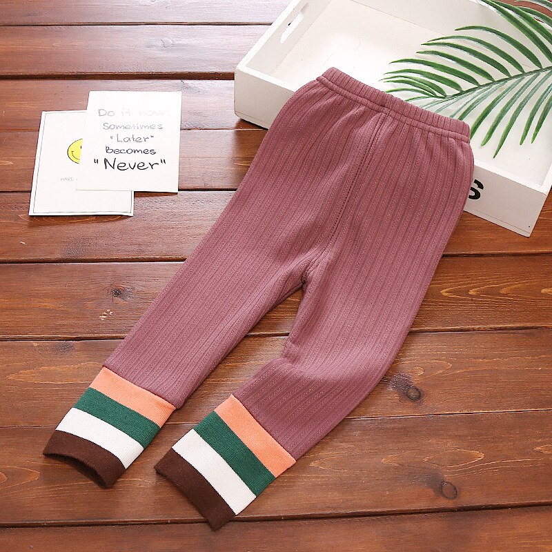Bebis barn flicka stickade leggings höst och vinterkläder flickor byxor barnkläder barnbyxor varma cl
