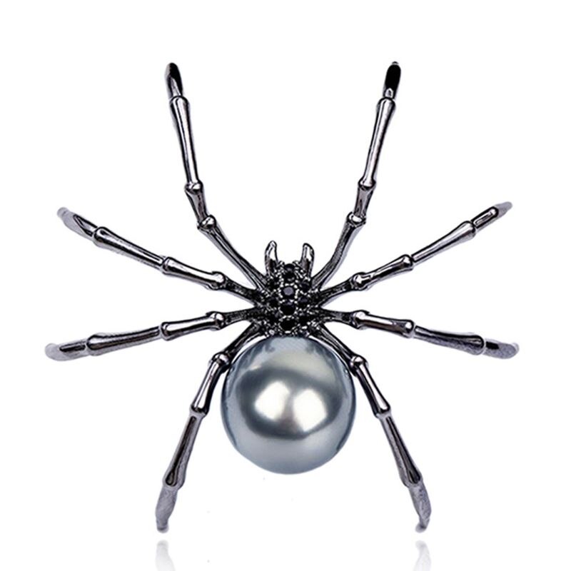 Victoriaanse Parelmoer Body En Micro Pave Spider Broches Pins Vrouwen Sieraden: Default Title