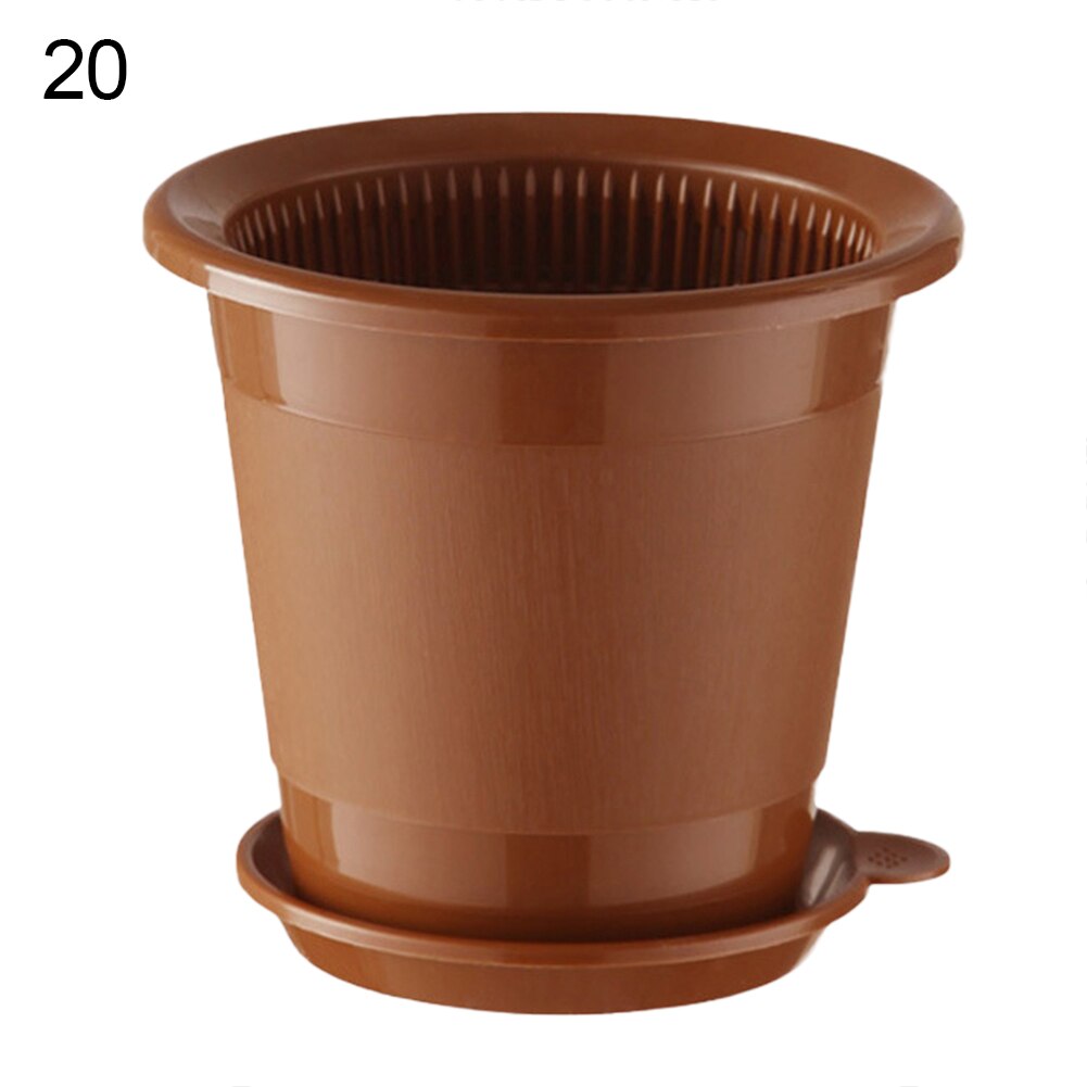 Drainage Slotted Hole Succulents Orchid Flower Inner Outer Pot Container Home Office Decor Planter Desktop Flower Pots