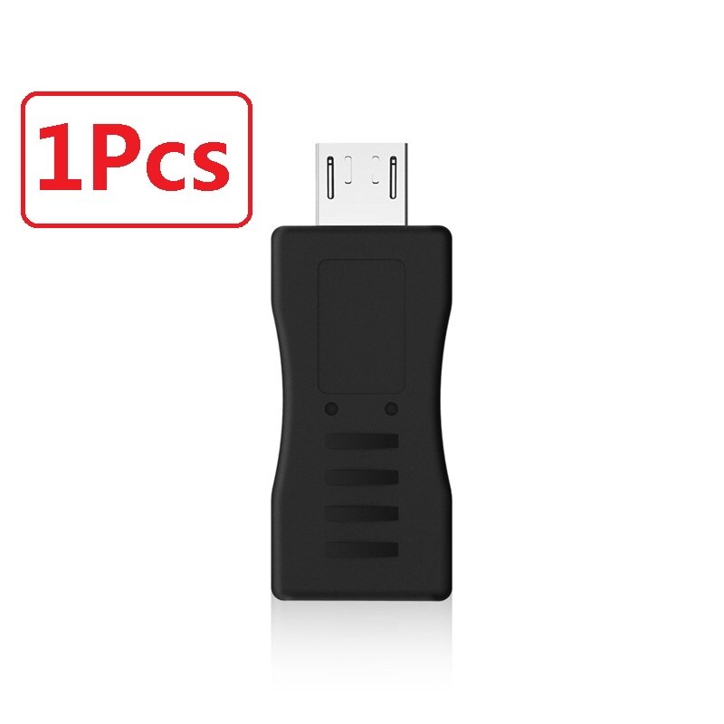 Micro USB Male Plug to Mini USB Female Converter charging Phone Data Transfer Adapter Connector For MP3 Samsung Android Devices: Black 1Pcs