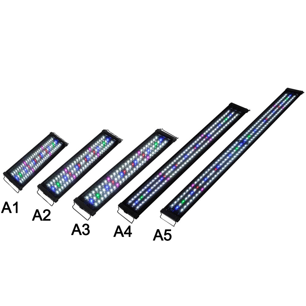 30CM 45CM 60 CM, 90CM 120CM Luz de acuario LED espectro completo para los peces de agua dulce tanque planta marina Se25