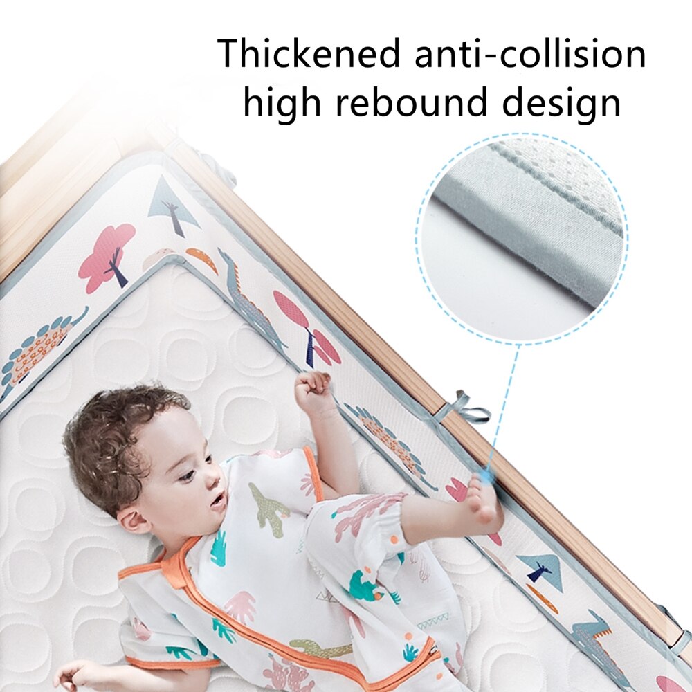 Bc Babycare Peuter Bed Bumpers Dieren Print Ademend Dikker Mesh Bumper Crib Protector Cot Pasgeborenen Bedding Set Room Decor