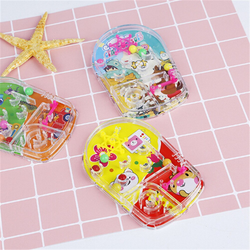 1Pc Plastic Mini Bal Doolhof Intellect 3d Puzzel Speelgoed Balans Barrière Magic Labyrint Willekeurig Sturen